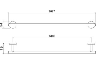 Полотенцедержатель Aquatek Оберон AQ4214CR хром